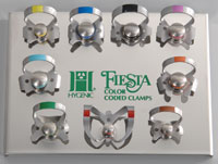 Fiesta Clamp Pack - Color Coded - Winged - 9 per Box